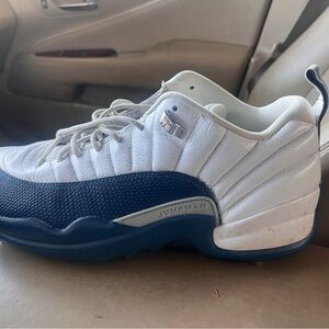 Nike Men's White and Blue Sneakers